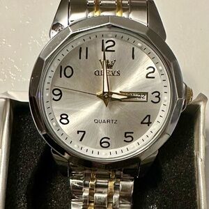 OLEVS Womens Classic Dress Analog Quartz Stainless Steel Wristwatch